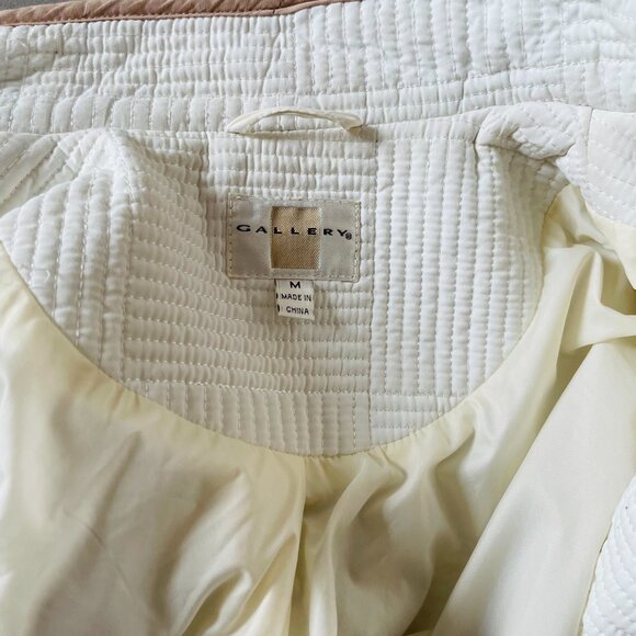 Gallery Quilted Jacket – Dusty Blush / Nude Tone Textured Quilted Coat–Women’s M - Picture 7 of 7